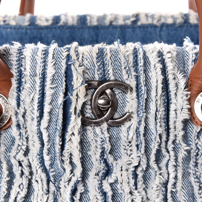 Chanel Denim Fringe Large Shopping Tote Blue 11 of 11