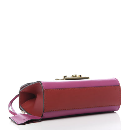 Gucci Calfskin Small Padlock Shoulder Bag New Rosette Hibiscus Red 3 of 9