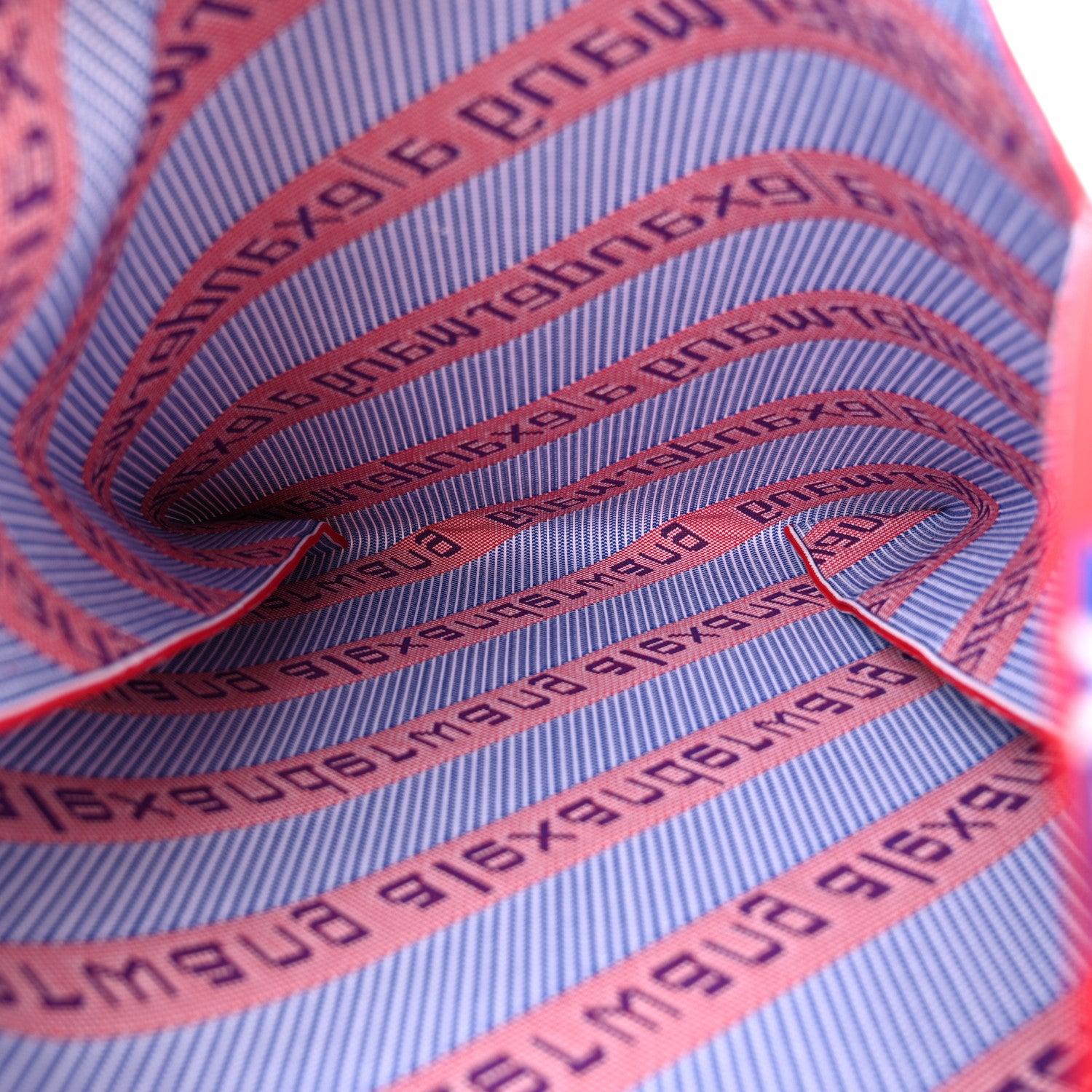 Alexander Wang Knit Jacquard Diagonal Logo Shopper Tote Red Blue 5 of 9