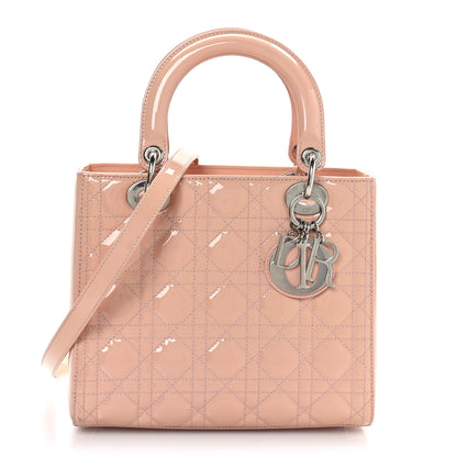 Christian Dior Patent Cannage Medium Lady Dior Rose Clair 1 of 9