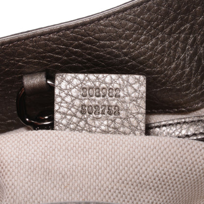 Gucci Metallic Pebbled Calfskin Medium Soho Chain Shoulder Bag Sasso 7 of 7