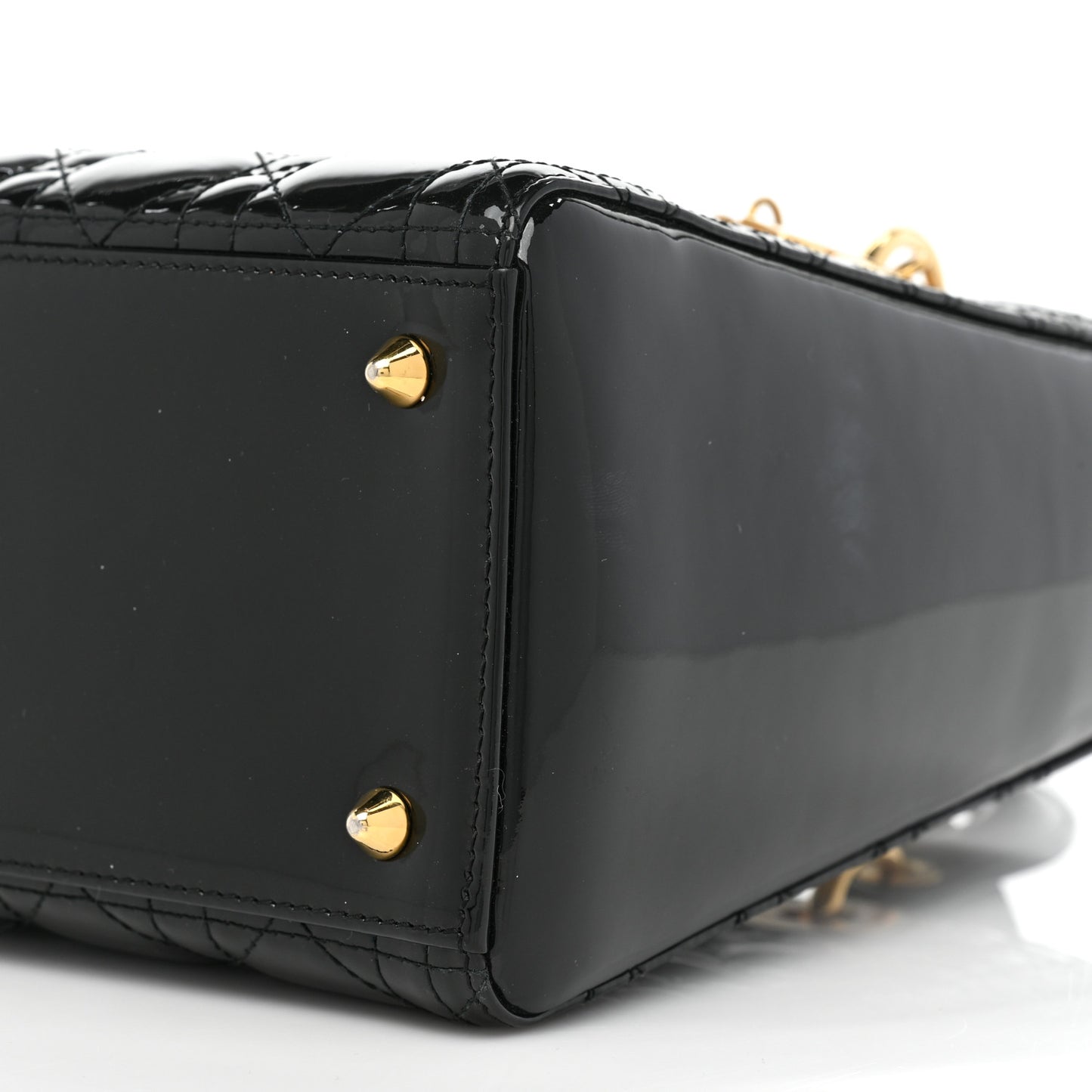 Patent Cannage Medium Lady Dior Black