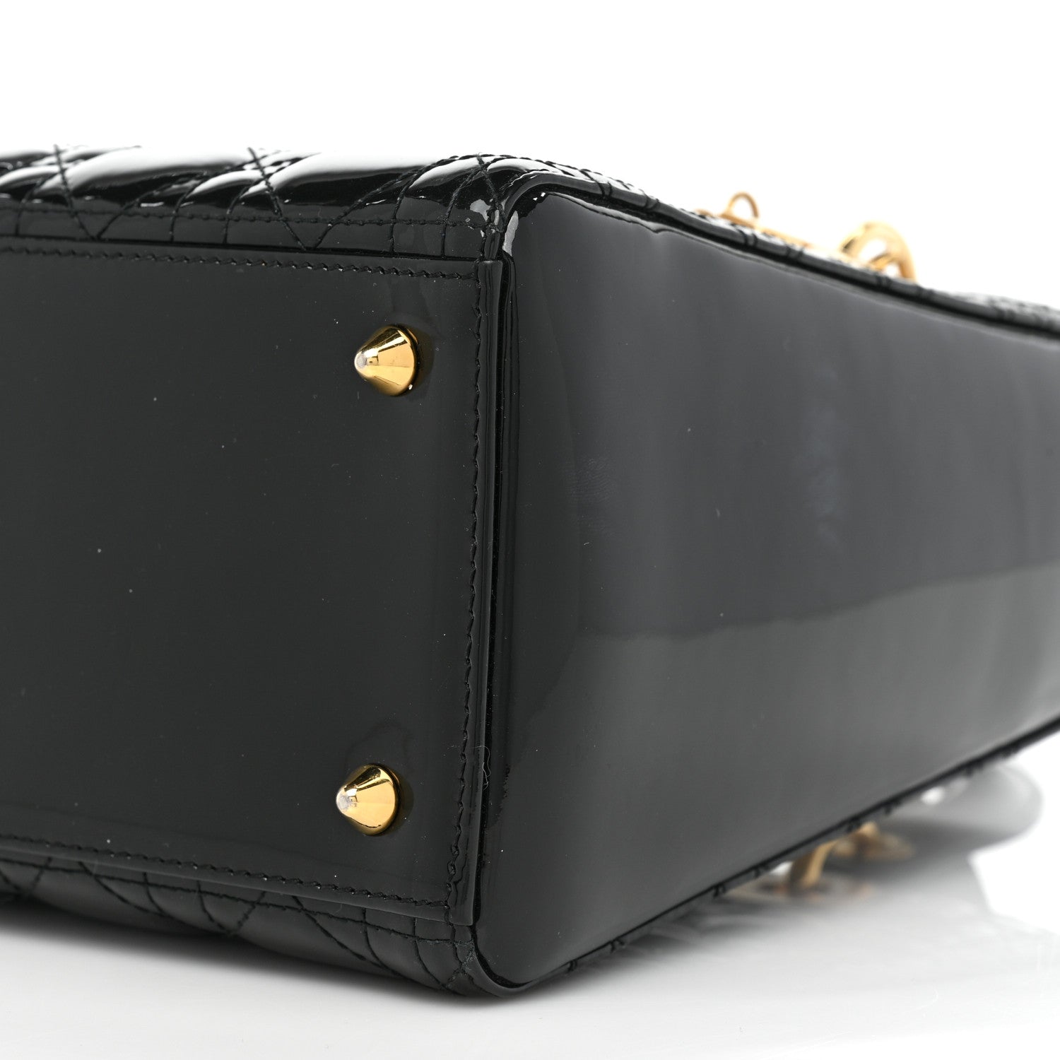 Christian Dior Patent Cannage Medium Lady Dior Black 8 of 12