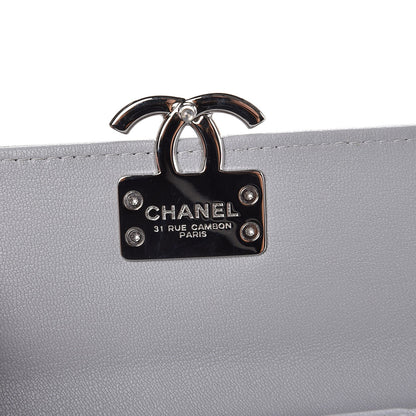 Chanel Lambskin Quilted CC Box Flap Wallet Grey 5 of 10