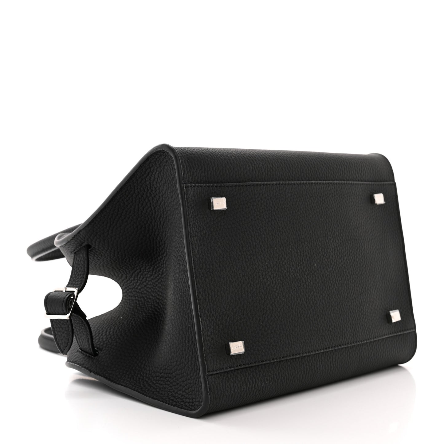 Grained Calfskin Soft Margaux 10 Bag Black
