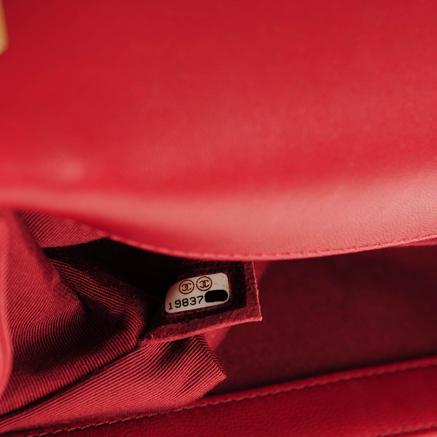Lambskin Quilted Medium Boy Flap Red