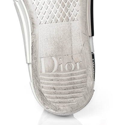 Christian Dior Technical Canvas Oblique Mens B23 High Top Sneakers 43 White Black 7 of 9