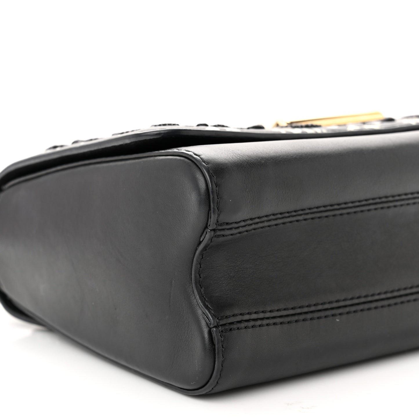 Calfskin Since 1854 Embroidered Twist MM Black