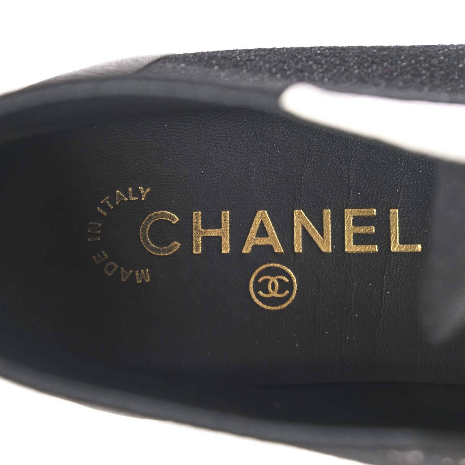 Chanel Tweed Calfskin CC Lace Up Short Boots 39 Black Gold 7 of 9