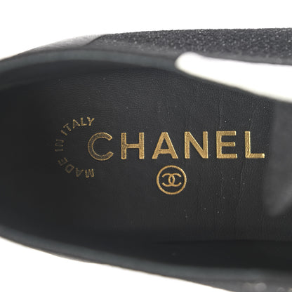 Chanel Tweed Calfskin CC Lace Up Short Boots 39 Black Gold 7 of 9