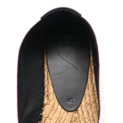 Saint Laurent Canvas Elba Light Logo Embroidered Espadrilles 41 Pink 8 of 10
