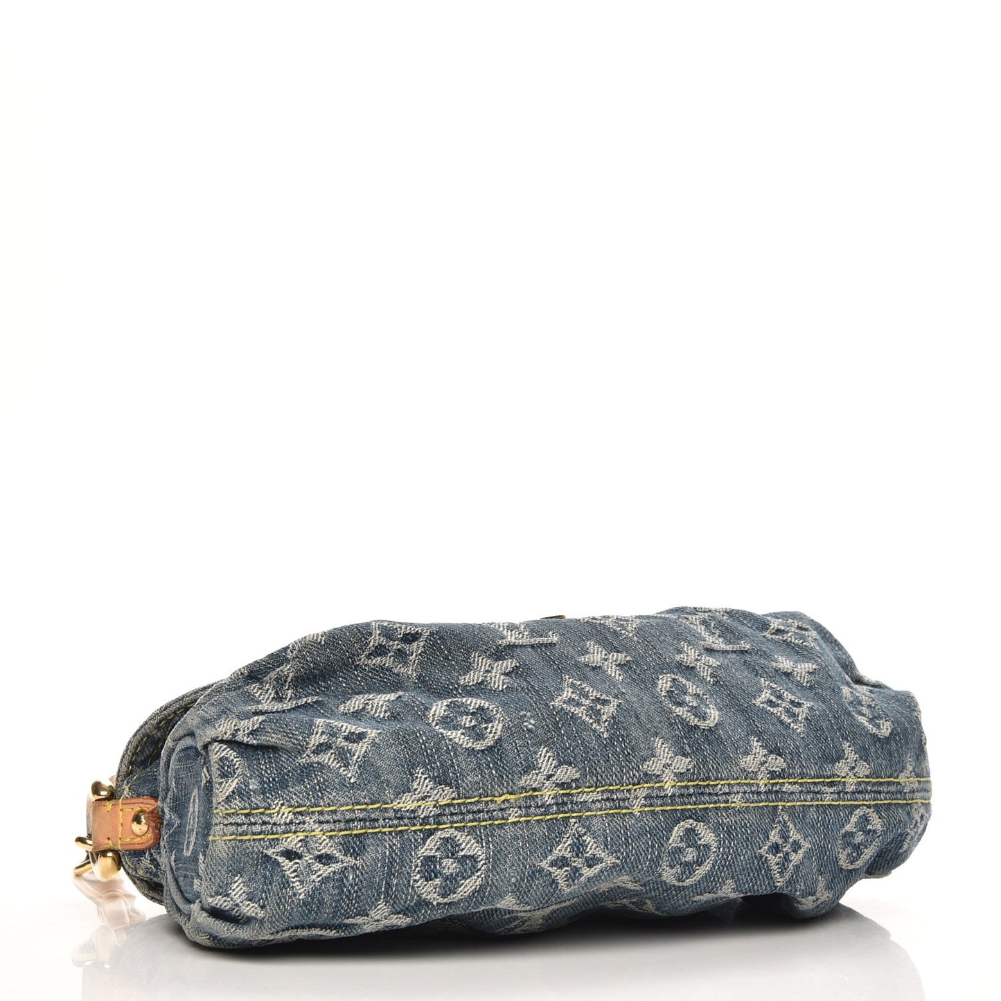 Monogram Denim Mini Pleaty Blue