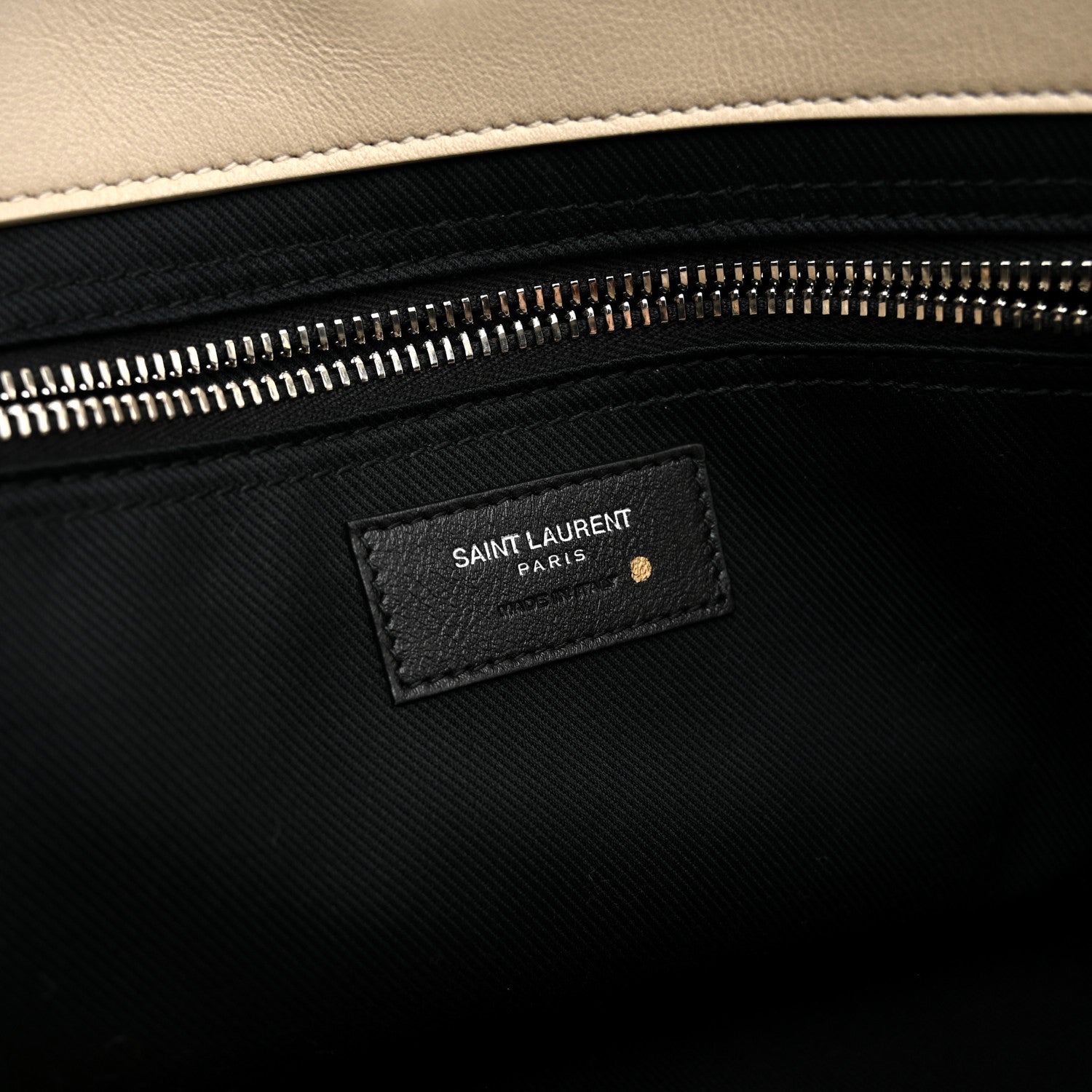 Saint Laurent Vitello Large Rive Gauche Tote Sea Salt 6 of 12