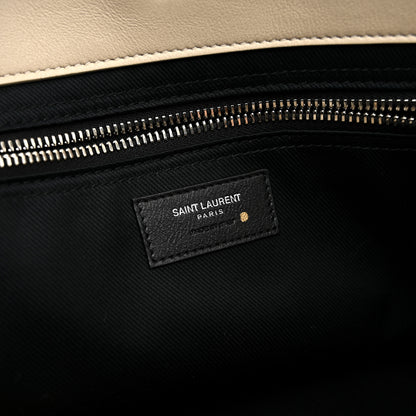 Saint Laurent Vitello Large Rive Gauche Tote Sea Salt 6 of 12