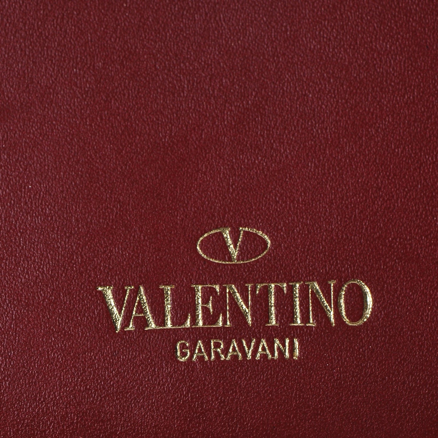 Calfskin Rockstud Zip Around Wallet Rosso Valentino