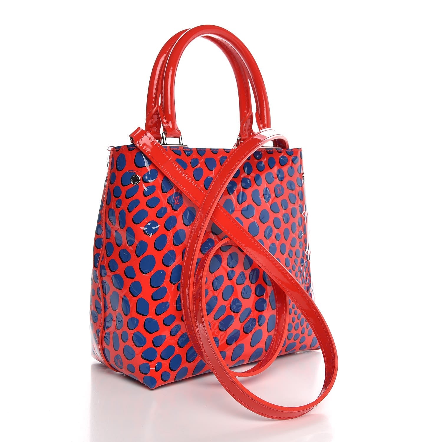 Louis Vuitton Vernis Jungle Dots Open Tote Coquelicot Denim 4 of 8