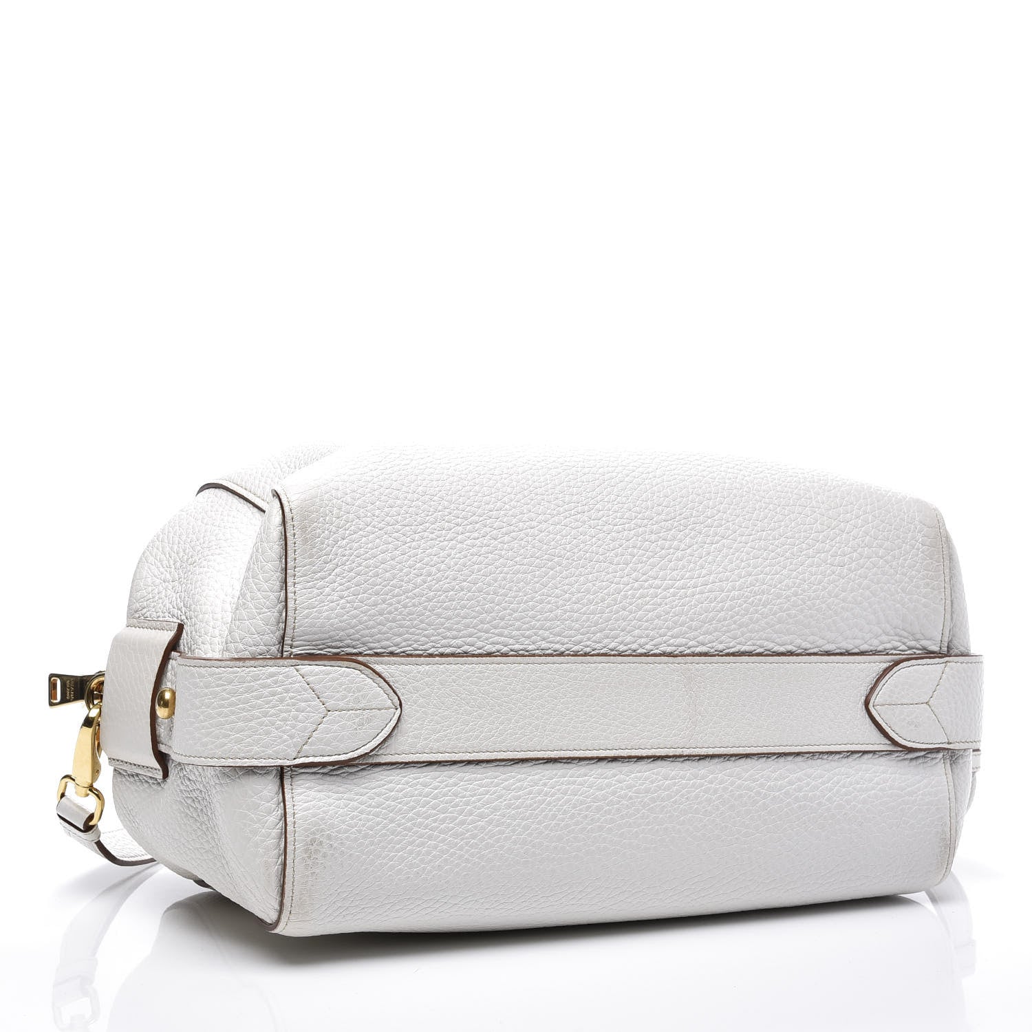 Prada Vitello Daino Medium Top Handle Bag White 3 of 13