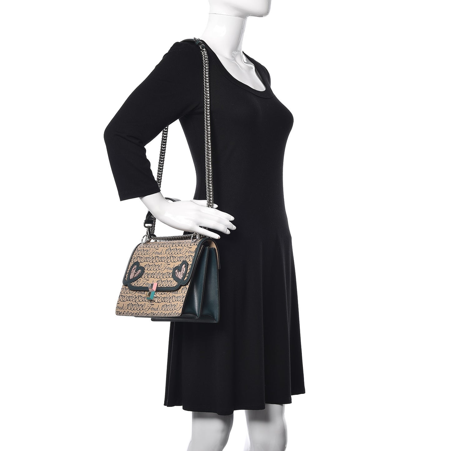 Vitello Liberty Elaphe Open Your Heart Kan I Shoulder Bag Amido Amazzonia Multicolor