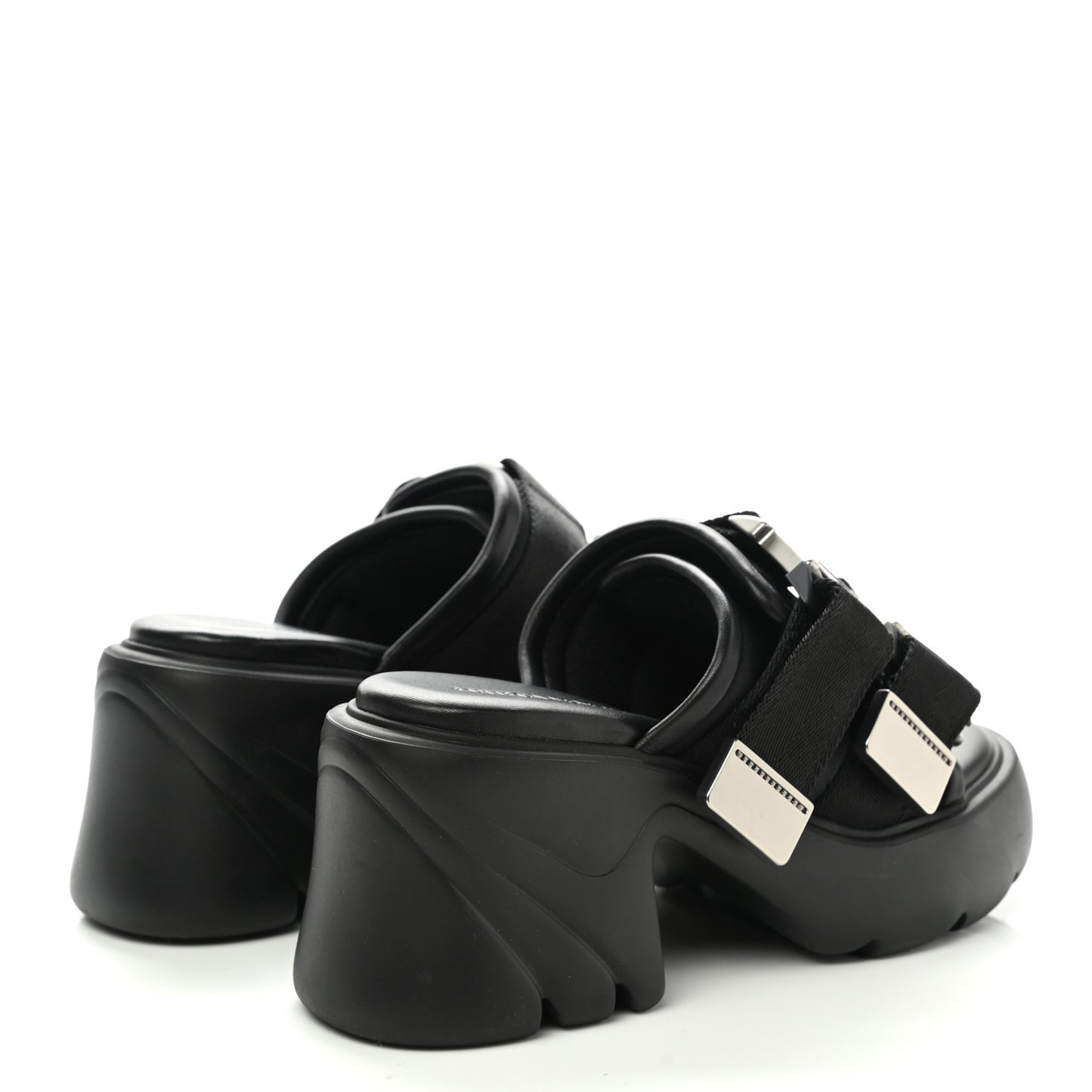 Nappa Flash 80mm Sandals 36 Black