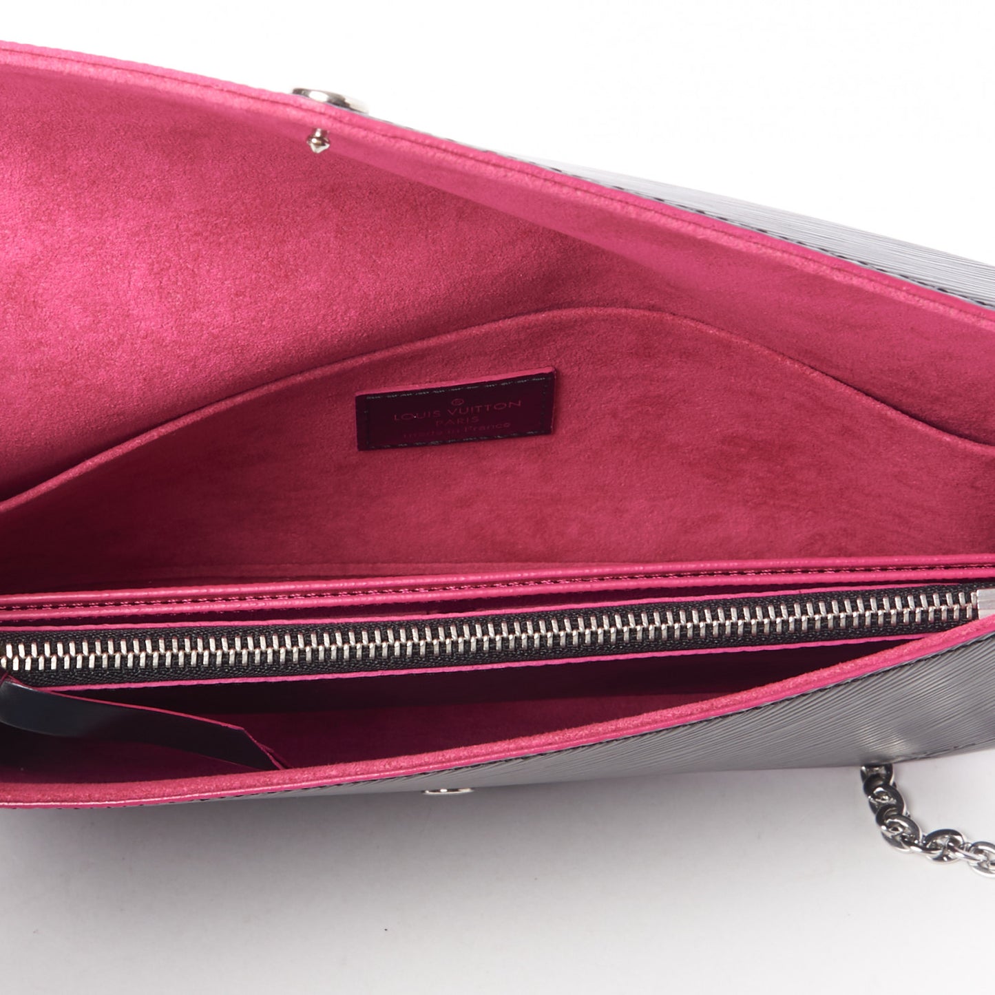 Epi Pochette Felicie Black Hot Pink