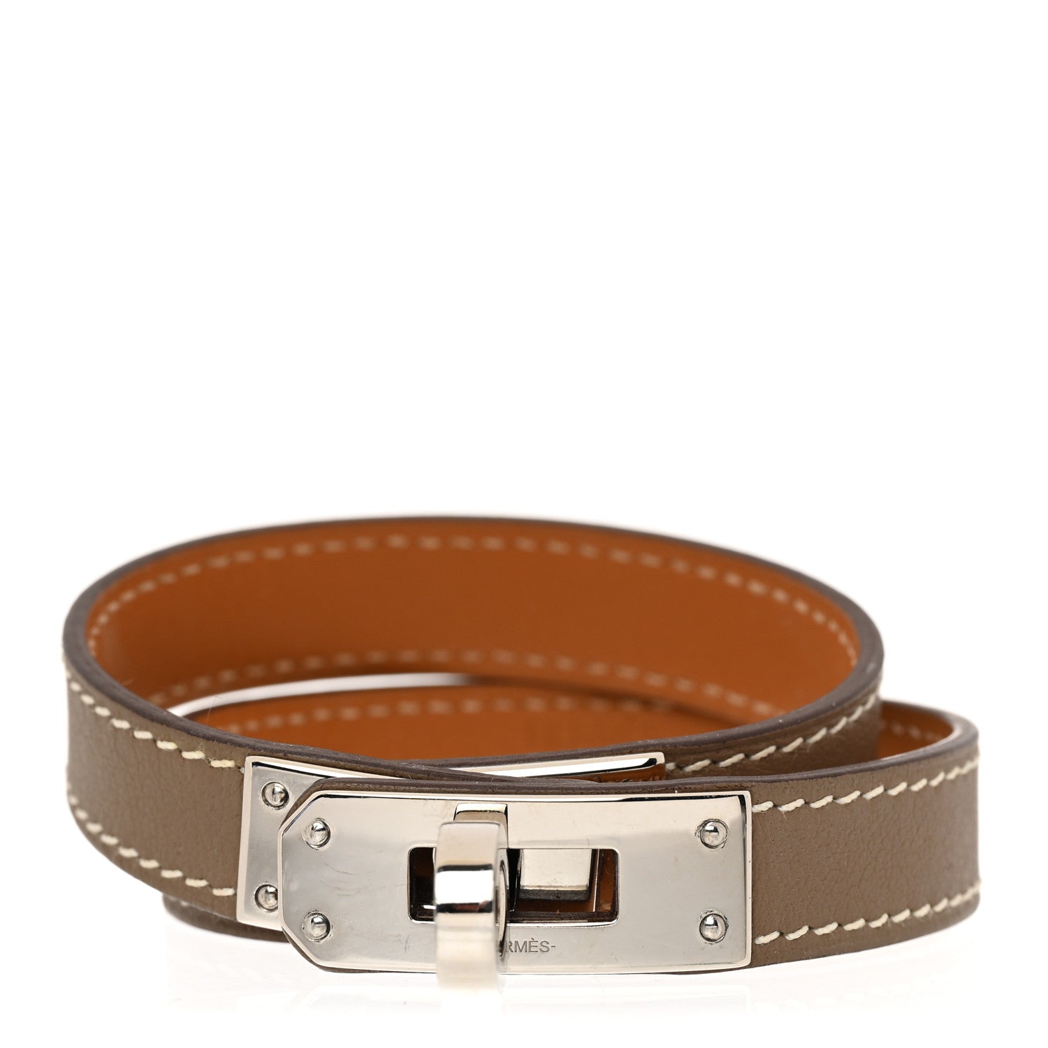 Hermes Swift Kelly Double Tour Bracelet T2 Etoupe 1 of 6