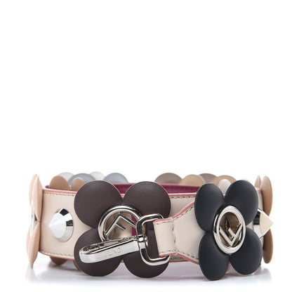 Fendi Calfskin F is Studded Flower Strap You Camelia 1 of 5