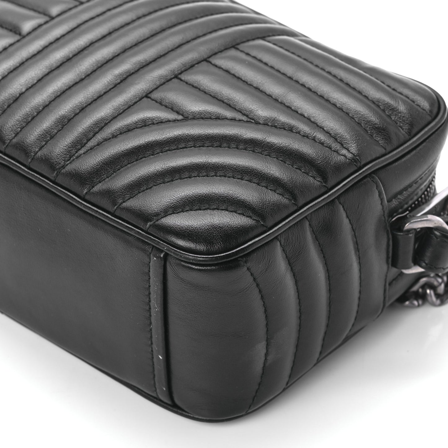 Soft Calfskin Diagramme Camera Bag Black