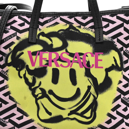 Versace Calfskin Monogram Smile Medusa Tote Multicolor 8 of 10
