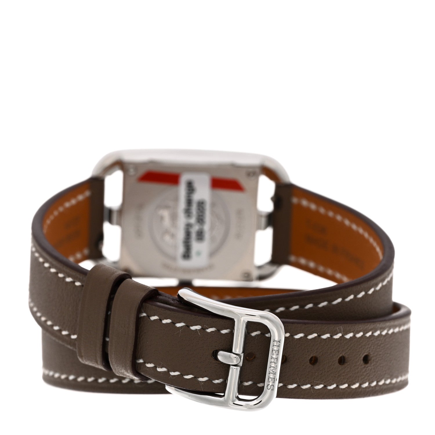 Hermes Stainless Steel Swift 23mm Cape Cod Double Tour Quartz Watch Etoupe 3 of 5