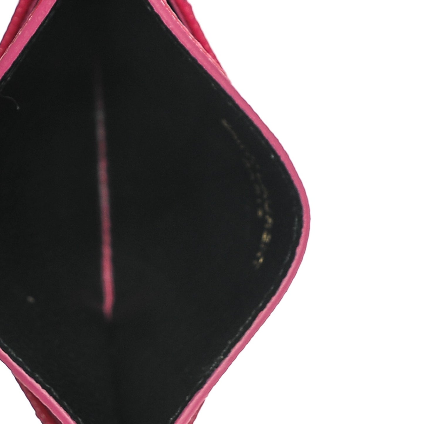 Grain De Poudre Matelasse Chevron Monogram Credit Card Case Bubblegum
