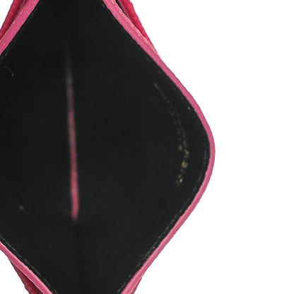 Saint Laurent Grain De Poudre Matelasse Chevron Monogram Credit Card Case Bubblegum 5 of 6