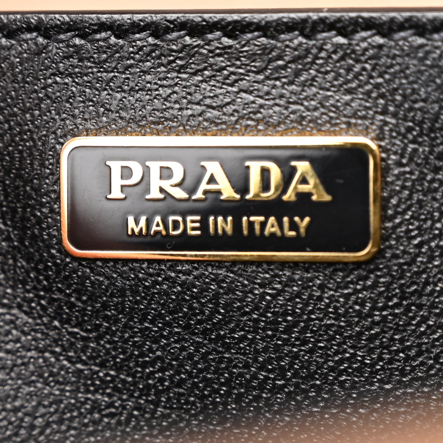 Prada City Calfskin Saffiano Cahier Bag Caramel Black 7 of 10