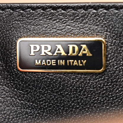 Prada City Calfskin Saffiano Cahier Bag Caramel Black 7 of 10