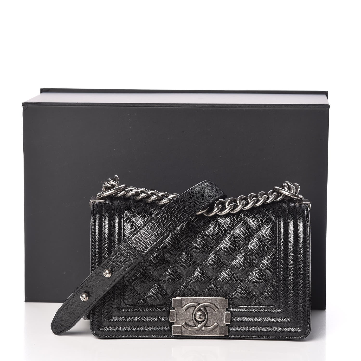 Chanel Caviar Quilted Small Boy Flap Black 10 of 10