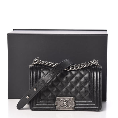 Chanel Caviar Quilted Small Boy Flap Black 10 of 10