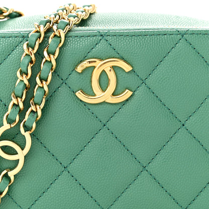 Chanel Caviar Quilted Mini CC You Camera Case Dark Green 8 of 10