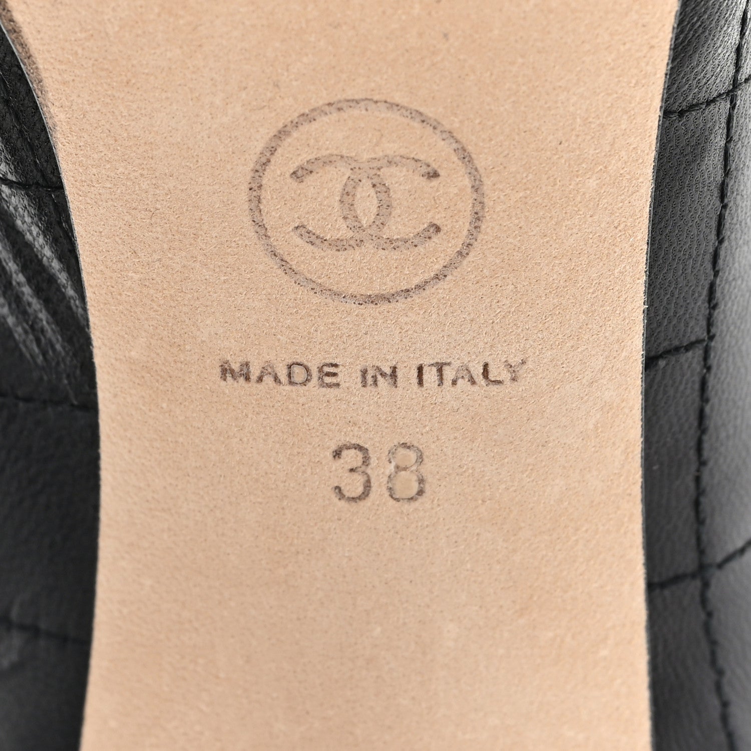 Chanel Lambskin Quilted CC Cap Toe Booties 38 Black 7 of 10
