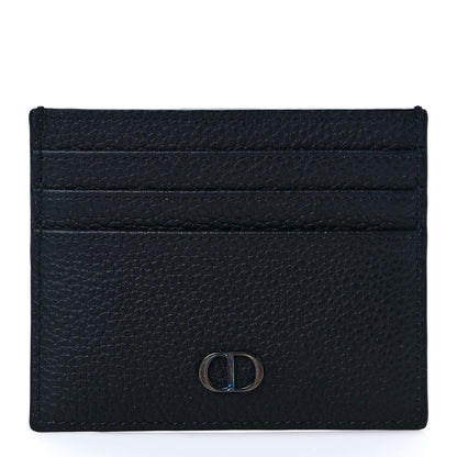 Christian Dior Grained Calfskin Card Holder Black 1 of 7