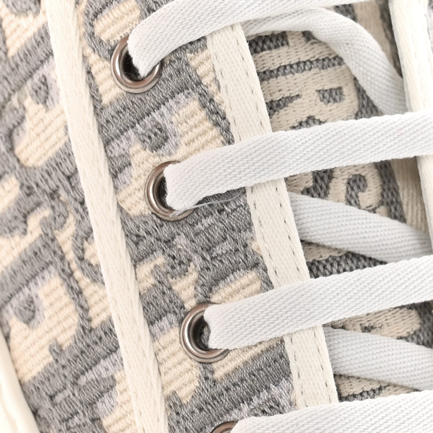 Canvas Oblique Walk'N'Dior Low Top Sneakers 38 Grey Stone