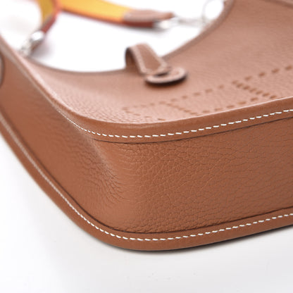 Hermes Taurillon Clemence Amazone Evelyne TPM Gold Jaune Ambre Brique 9 of 11