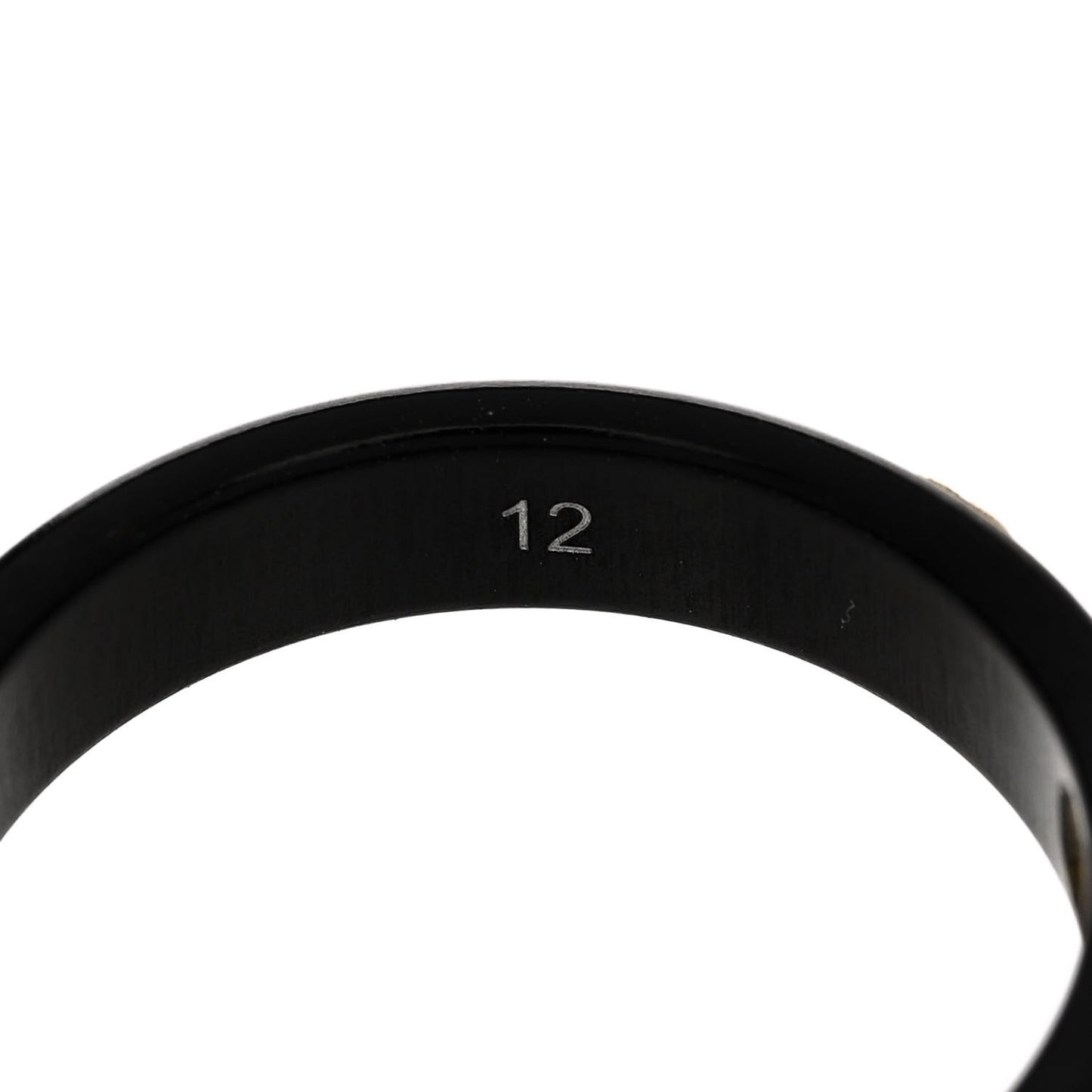 18K Yellow Gold Synthetic Corundum Icon Ring 52 6 Black