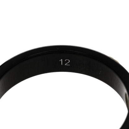 Gucci 18K Yellow Gold Synthetic Corundum Icon Ring 52 6 Black 6 of 7
