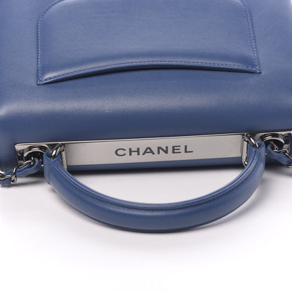 Chanel Calfskin Small Trendy CC Dual Handle Flap Bag Blue 10 of 11