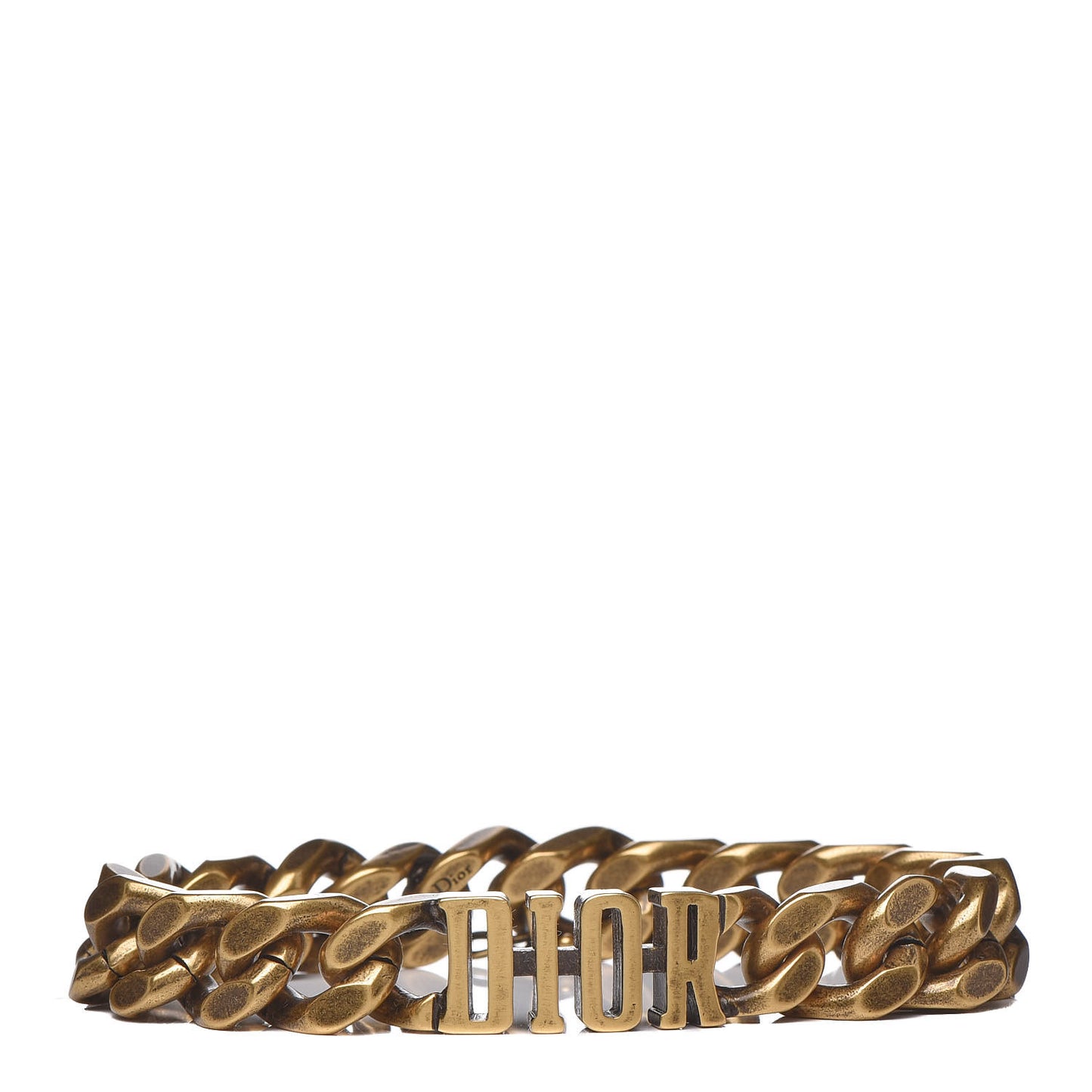 Metal Logo Chain Bracelet Gold