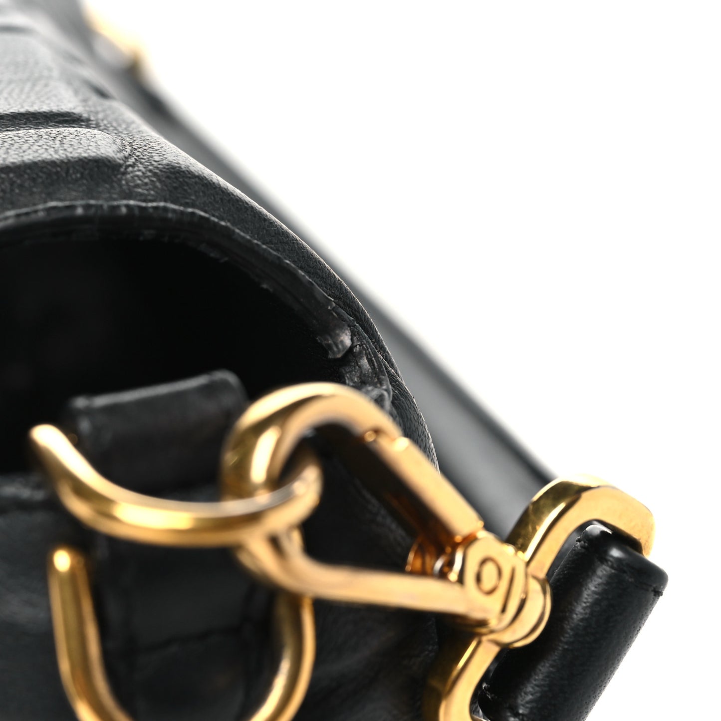 Nappa FF 1974 Embossed Baguette Black
