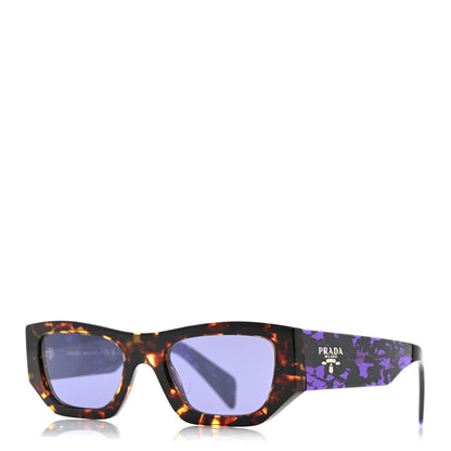 Prada Acetate Pillow Sunglasses SPR A01 Purple Havana Brown 1 of 8