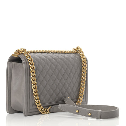 Chanel Caviar Quilted New Medium Boy Flap Grey 3 of 11