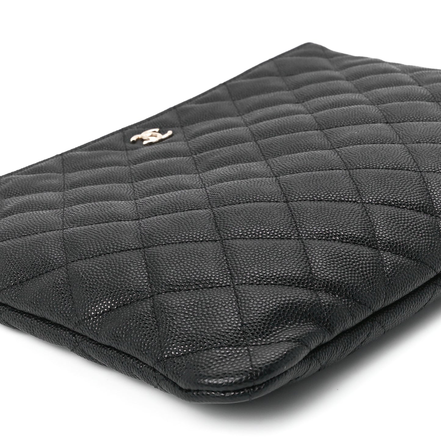 Caviar Quilted Medium Cosmetic Case Black