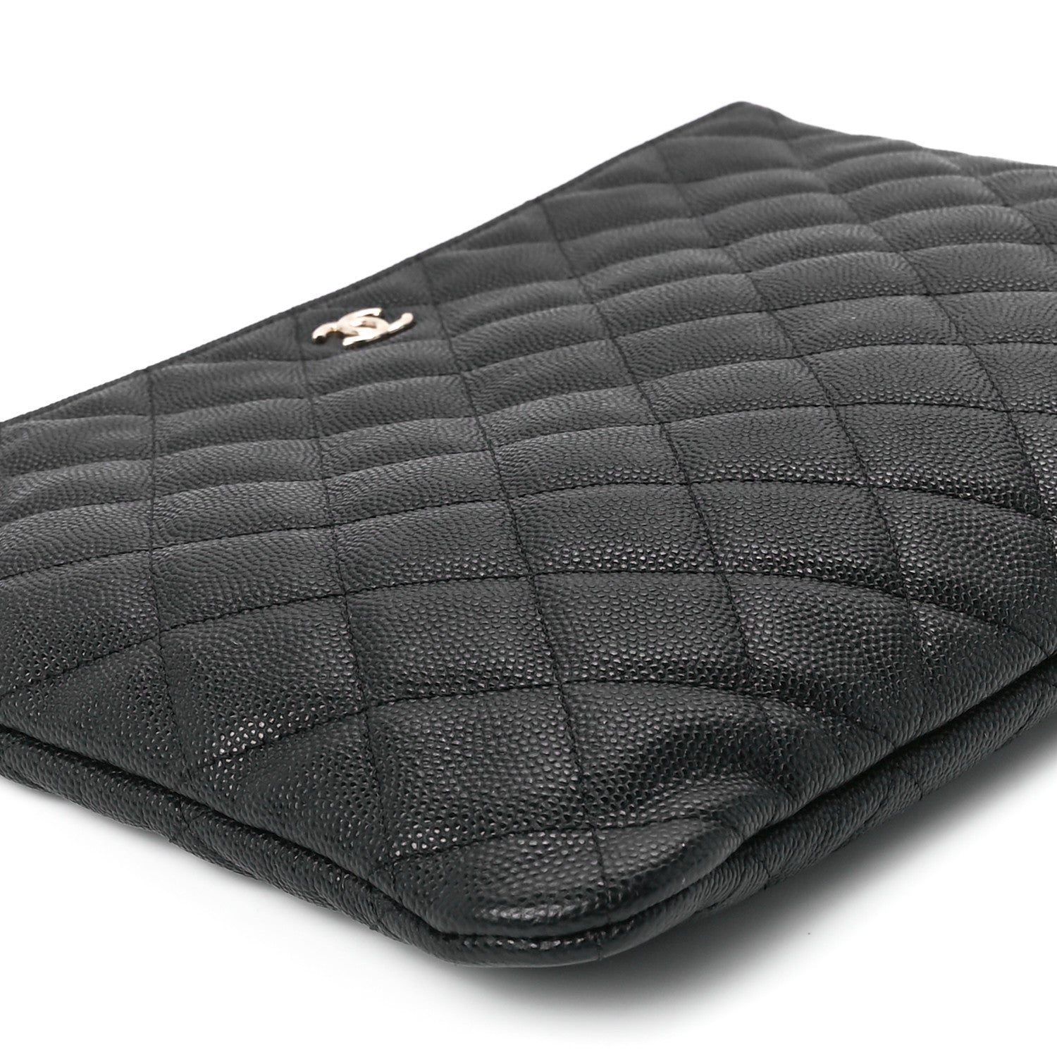 Chanel Caviar Quilted Medium Cosmetic Case Black 10 of 11