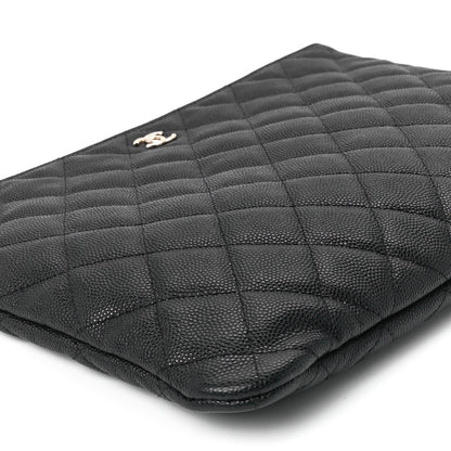 Chanel Caviar Quilted Medium Cosmetic Case Black 10 of 11